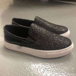 Black Wanted sneakers with glitter